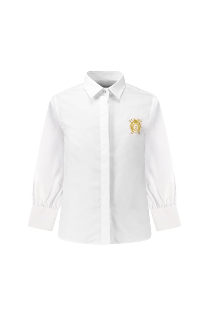 חולצה לבנה דגם גולד עם רקמת זהב