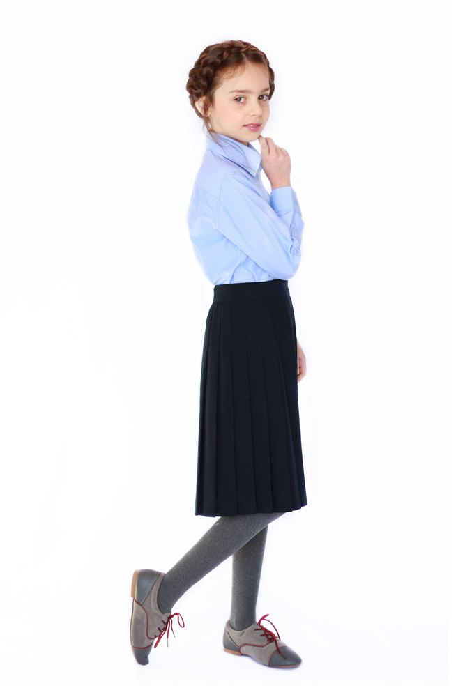 חצאית פליסה לילדות BETTY Z המקורי מארה"ב בצבע כחול