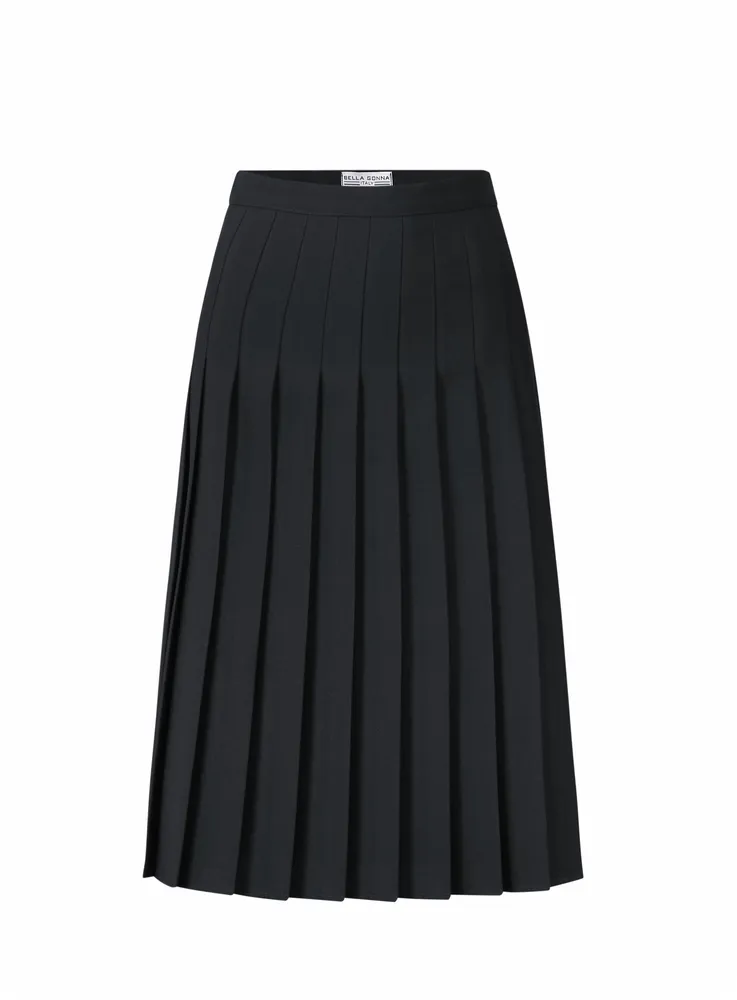 חצאית פליסה ITALY צבע שחור דגם 'לונג' מידות נערות