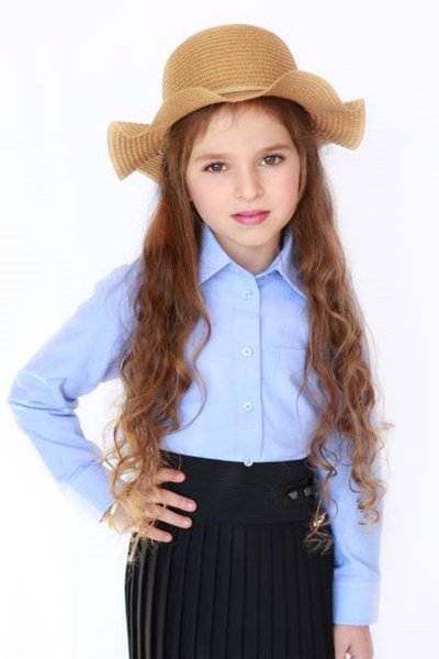 חולצת תלבושת בצבע תכלת