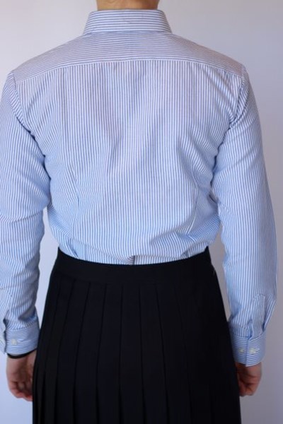 חולצת פסים תכלת לבן מידות 34-50