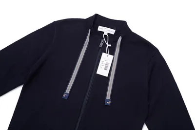 סריג כחול עם רוכסן