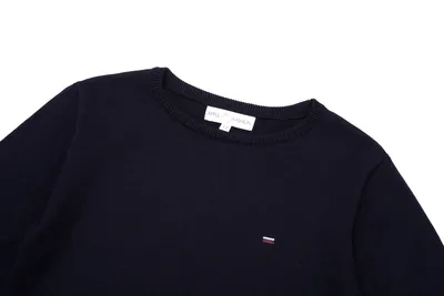 סריג כחול עם רקמה