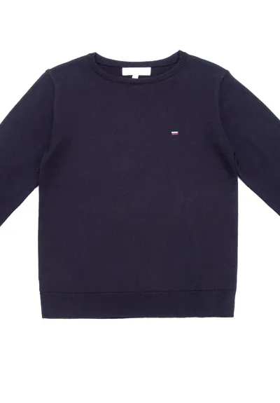 סריג כחול עם רקמה