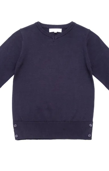 סריג כחול צווארון V