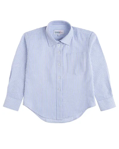 חולצת אוקספורד פסים תכלת לבן של המותג SARA BEE