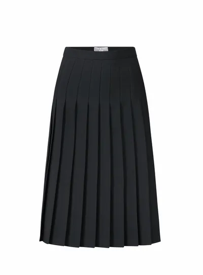 חצאית פליסה ITALY צבע שחור דגם 'לונג' מידות נערות