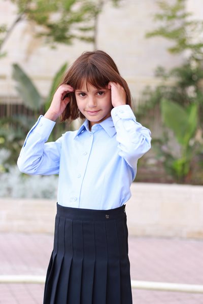 חצאית פליסה לבית הספר בסגנון אמריקאי