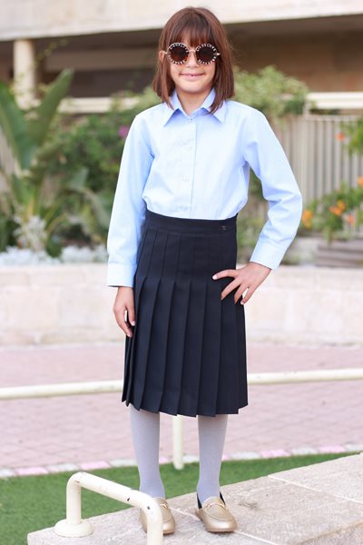 חצאית פליסה לבית הספר בסגנון אמריקאי