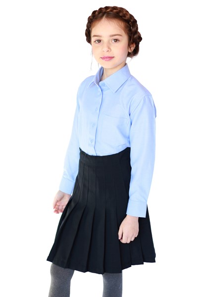 חולצת תלבושת מכופתרת עם כיס  מידות 6-20