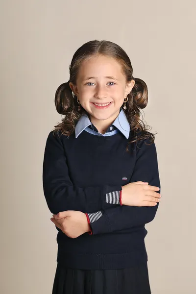 סריג כחול עם רקמה