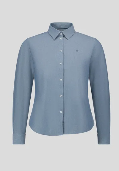 חולצה מכופתרת דמוי ג'ינס